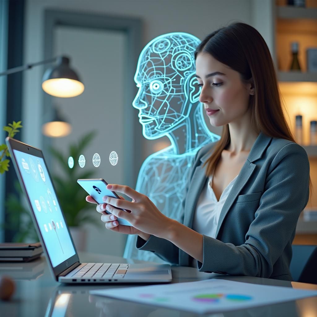 Scrivania con notebook e taccuino, atmosfera di concentrazione